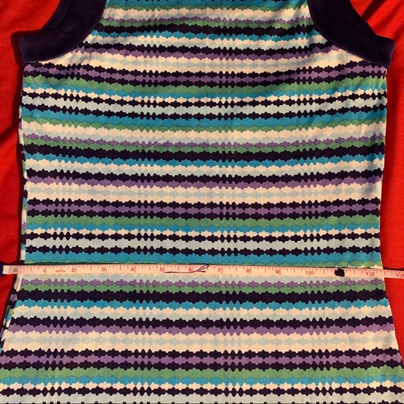 SOLD TORY BURCH 100% Silk Multi color stripe mid Dress - Picture 7 of 12